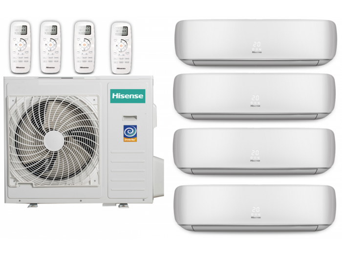 Мульти сплит-система Hisense AMW-42U4SE+AMS-12UR4SVETG67 4 ШТ